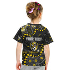Personalized Richmond Tigers Kid T Shirt Aboriginal Pattern with Graffiti Style