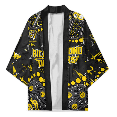 Personalized Richmond Tigers Kimono Aboriginal Pattern with Graffiti Style