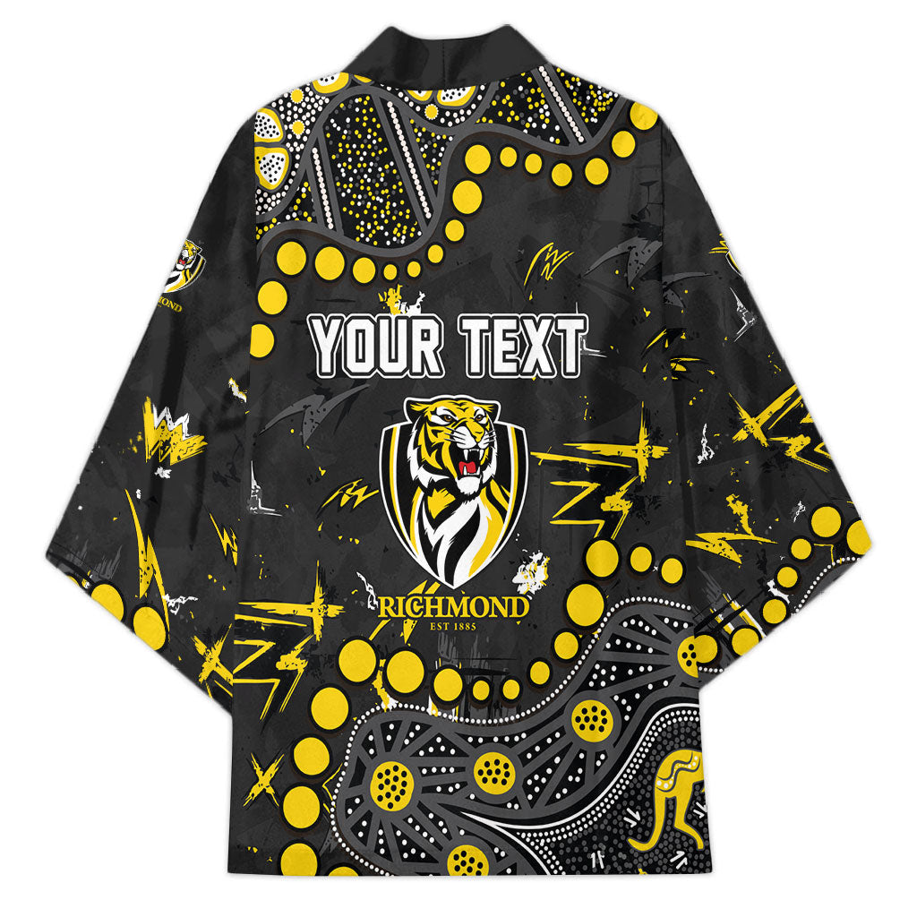 Personalized Richmond Tigers Kimono Aboriginal Pattern with Graffiti Style