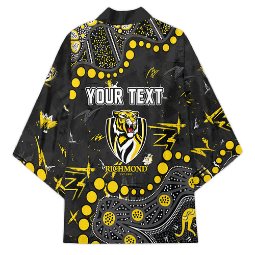 Personalized Richmond Tigers Kimono Aboriginal Pattern with Graffiti Style