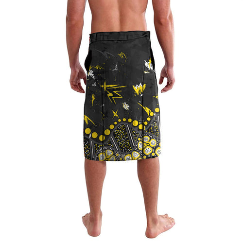 Personalized Richmond Tigers Lavalava Aboriginal Pattern with Graffiti Style