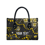 Personalized Richmond Tigers Leather Bag Aboriginal Pattern with Graffiti Style