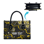 Personalized Richmond Tigers Leather Bag Aboriginal Pattern with Graffiti Style
