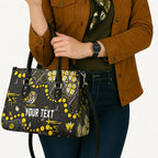 Personalized Richmond Tigers Leather Bag Aboriginal Pattern with Graffiti Style