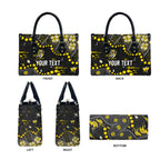 Personalized Richmond Tigers Leather Bag Aboriginal Pattern with Graffiti Style
