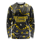 Personalized Richmond Tigers Long Sleeve Shirt Aboriginal Pattern with Graffiti Style