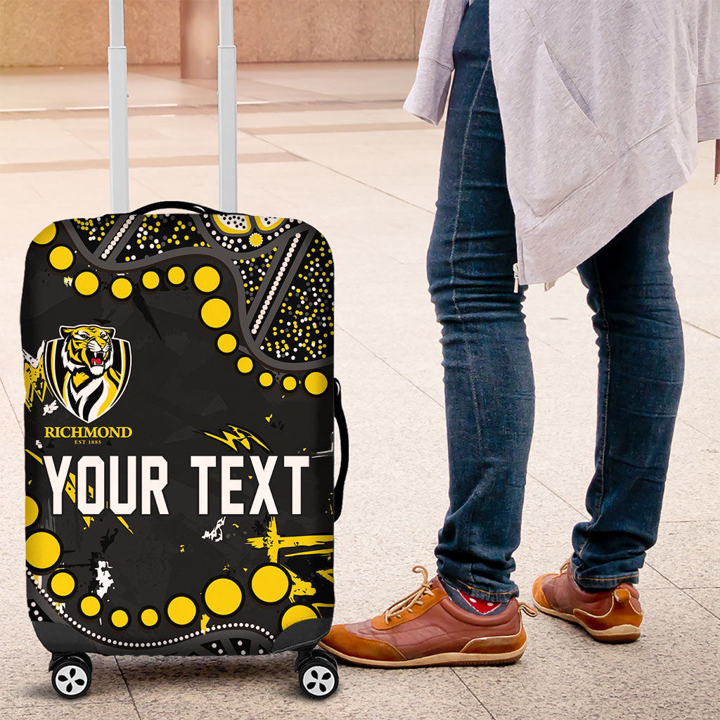 Personalized Richmond Tigers Luggage Cover Aboriginal Pattern with Graffiti Style
