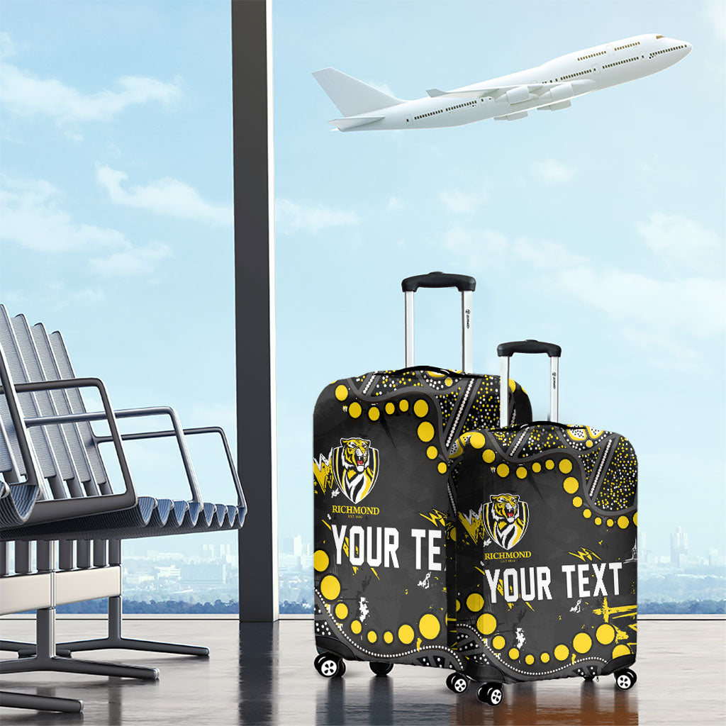 Personalized Richmond Tigers Luggage Cover Aboriginal Pattern with Graffiti Style