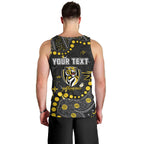 Personalized Richmond Tigers Men Tank Top Aboriginal Pattern with Graffiti Style