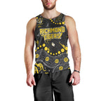 Personalized Richmond Tigers Men Tank Top Aboriginal Pattern with Graffiti Style