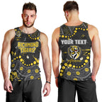 Personalized Richmond Tigers Men Tank Top Aboriginal Pattern with Graffiti Style