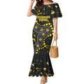 Personalized Richmond Tigers Mermaid Dress Aboriginal Pattern with Graffiti Style