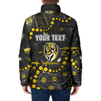 Personalized Richmond Tigers Padded Jacket Aboriginal Pattern with Graffiti Style
