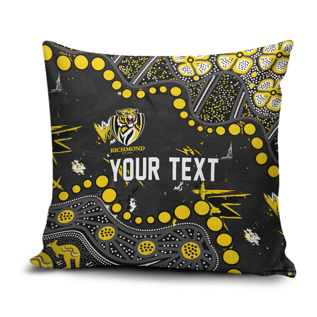 Personalized Richmond Tigers Pillow Cover Aboriginal Pattern with Graffiti Style
