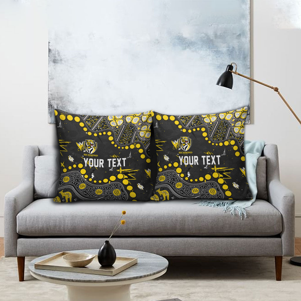Personalized Richmond Tigers Pillow Cover Aboriginal Pattern with Graffiti Style