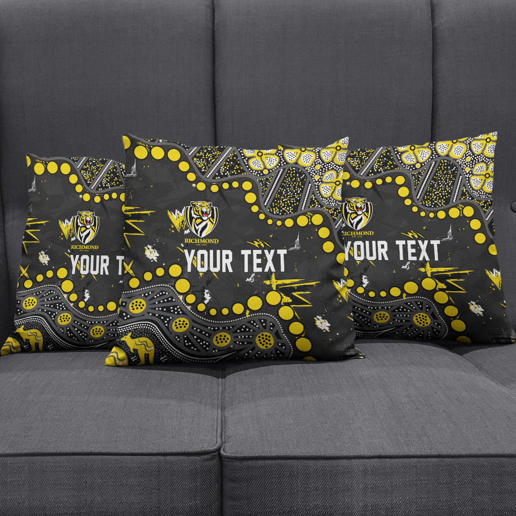 Personalized Richmond Tigers Pillow Cover Aboriginal Pattern with Graffiti Style