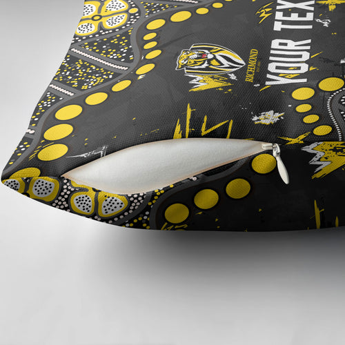 Personalized Richmond Tigers Pillow Cover Aboriginal Pattern with Graffiti Style