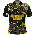 Personalized Richmond Tigers Polo Shirt Aboriginal Pattern with Graffiti Style