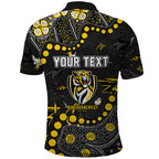 Personalized Richmond Tigers Polo Shirt Aboriginal Pattern with Graffiti Style
