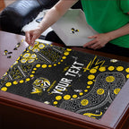 Personalized Richmond Tigers Puzzle Aboriginal Pattern with Graffiti Style