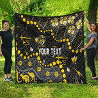 Personalized Richmond Tigers Quilt Aboriginal Pattern with Graffiti Style