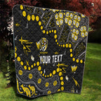 Personalized Richmond Tigers Quilt Aboriginal Pattern with Graffiti Style