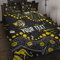 Personalized Richmond Tigers Quilt Bed Set Aboriginal Pattern with Graffiti Style