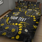 Personalized Richmond Tigers Quilt Bed Set Aboriginal Pattern with Graffiti Style