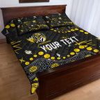 Personalized Richmond Tigers Quilt Bed Set Aboriginal Pattern with Graffiti Style