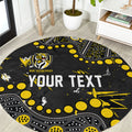 Personalized Richmond Tigers Round Carpet Aboriginal Pattern with Graffiti Style