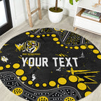 Personalized Richmond Tigers Round Carpet Aboriginal Pattern with Graffiti Style
