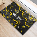 Personalized Richmond Tigers Rubber Doormat Aboriginal Pattern with Graffiti Style