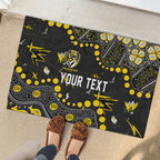 Personalized Richmond Tigers Rubber Doormat Aboriginal Pattern with Graffiti Style