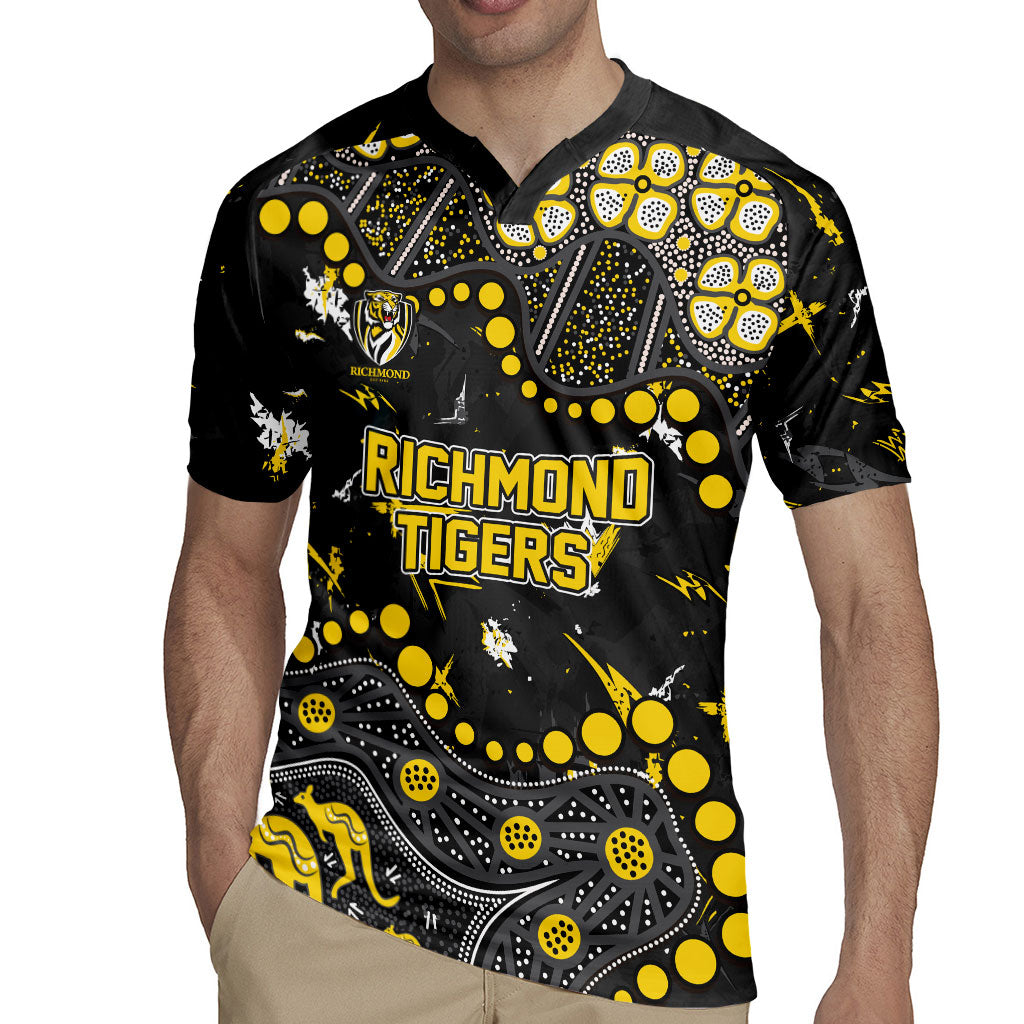 Personalized Richmond Tigers Rugby Jersey Aboriginal Pattern with Graffiti Style