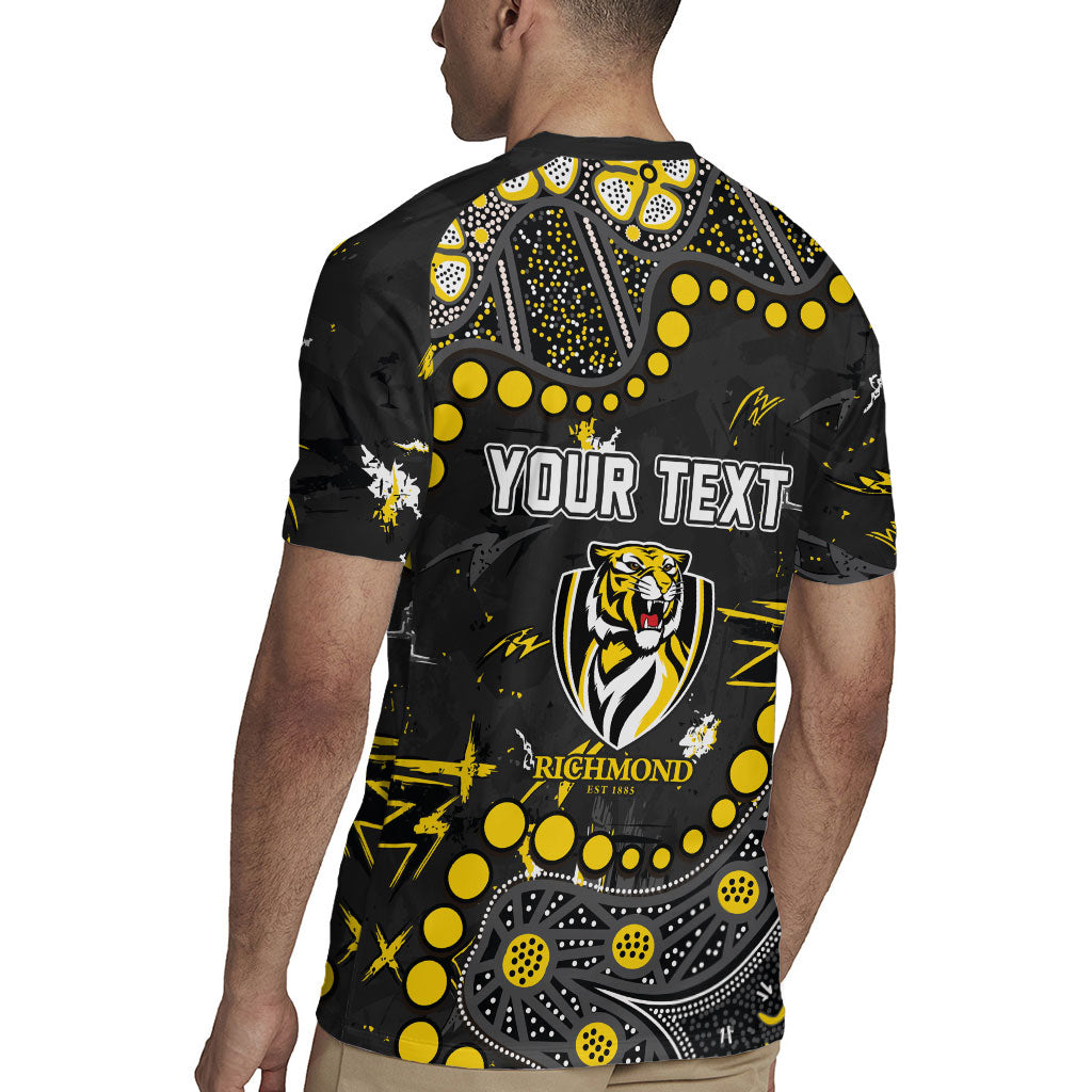 Personalized Richmond Tigers Rugby Jersey Aboriginal Pattern with Graffiti Style