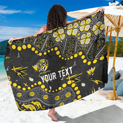 Personalized Richmond Tigers Sarong Aboriginal Pattern with Graffiti Style