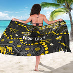 Personalized Richmond Tigers Sarong Aboriginal Pattern with Graffiti Style
