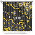 Personalized Richmond Tigers Shower Curtain Aboriginal Pattern with Graffiti Style
