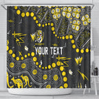 Personalized Richmond Tigers Shower Curtain Aboriginal Pattern with Graffiti Style