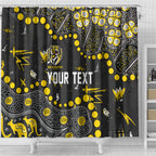 Personalized Richmond Tigers Shower Curtain Aboriginal Pattern with Graffiti Style