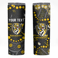 Personalized Richmond Tigers Skinny Tumbler Aboriginal Pattern with Graffiti Style