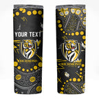 Personalized Richmond Tigers Skinny Tumbler Aboriginal Pattern with Graffiti Style