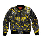 Personalized Richmond Tigers Sleeve Zip Bomber Jacket Aboriginal Pattern with Graffiti Style