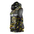 Personalized Richmond Tigers Sleeveless Hoodie Aboriginal Pattern with Graffiti Style