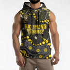 Personalized Richmond Tigers Sleeveless Hoodie Aboriginal Pattern with Graffiti Style
