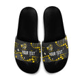 Personalized Richmond Tigers Slide Sandals Aboriginal Pattern with Graffiti Style