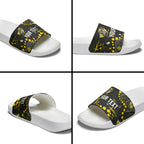 Personalized Richmond Tigers Slide Sandals Aboriginal Pattern with Graffiti Style