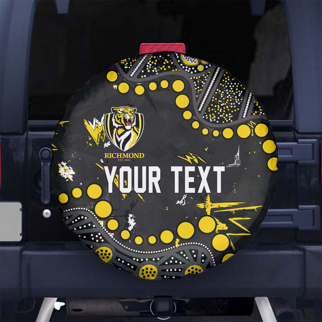 Personalized Richmond Tigers Spare Tire Cover Aboriginal Pattern with Graffiti Style