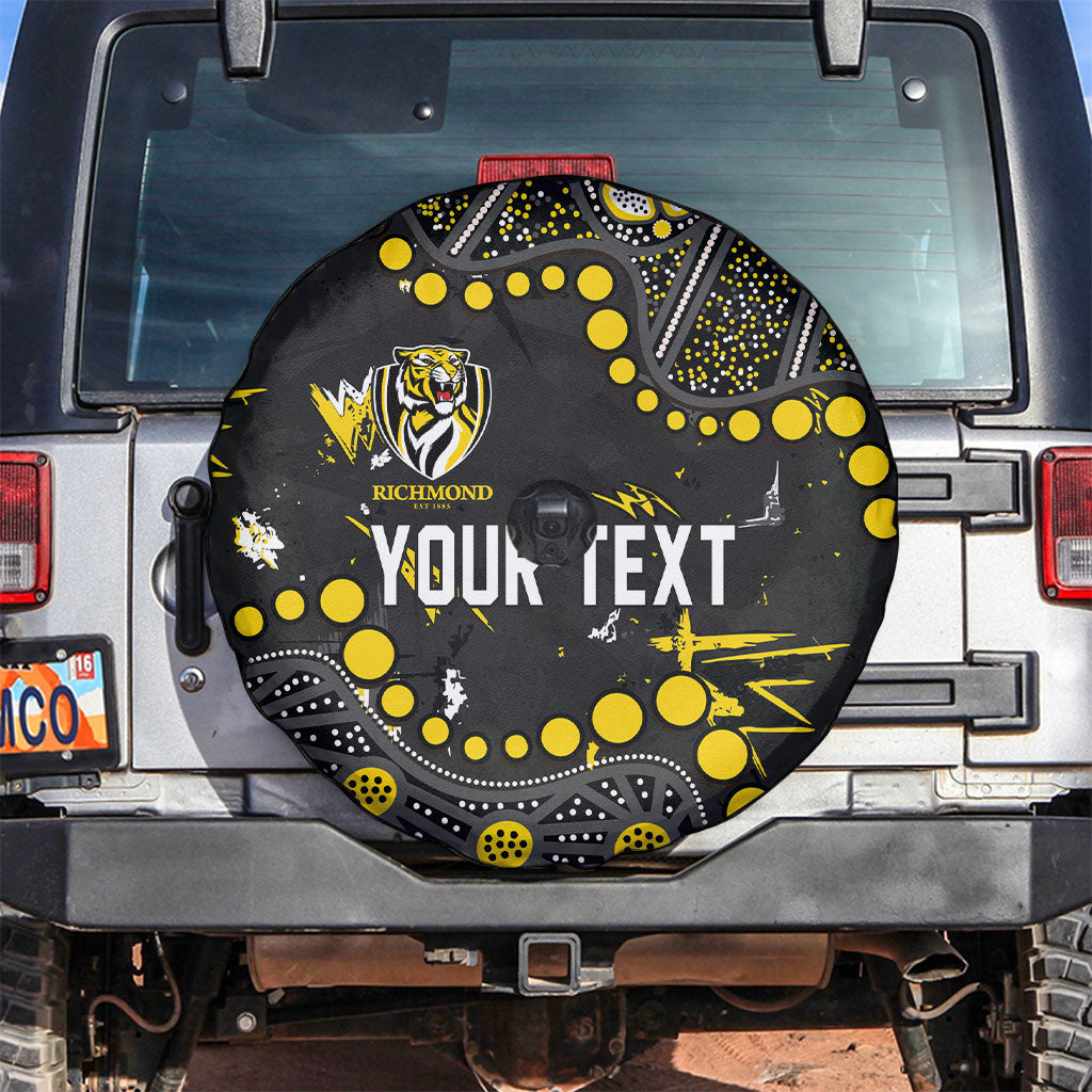 Personalized Richmond Tigers Spare Tire Cover Aboriginal Pattern with Graffiti Style