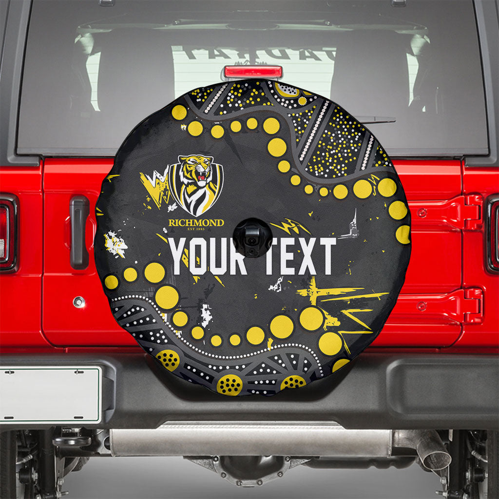 Personalized Richmond Tigers Spare Tire Cover Aboriginal Pattern with Graffiti Style